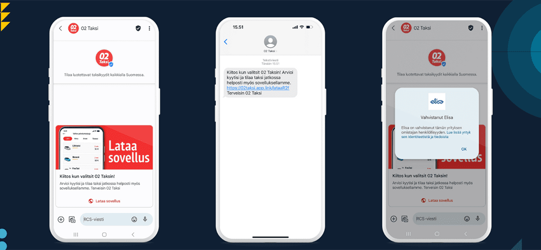 02 Taksi oli mukana lähettämässä Suomen ensimmäisiä RCS-viestejä
